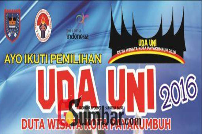 Perhelatan Uda Uni Kota Payakumbuh tahun 2016 ini akan kembali tiba. Selaku ikon pariwisata dan wakil Kota Payakumbuh dalam mempromosikan kekayaan pariwisata daerah, Uda Uni Kota Payakumbuh akan dipilih yang terbaik bagi kemajuan dan peningkatan kualitas pariwisata di Payakumbuh 13 Agustus ini.