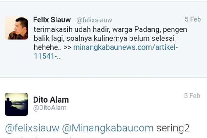 Suka Masakan Padang, Ust Felix Siauw Jadi Ketagihan