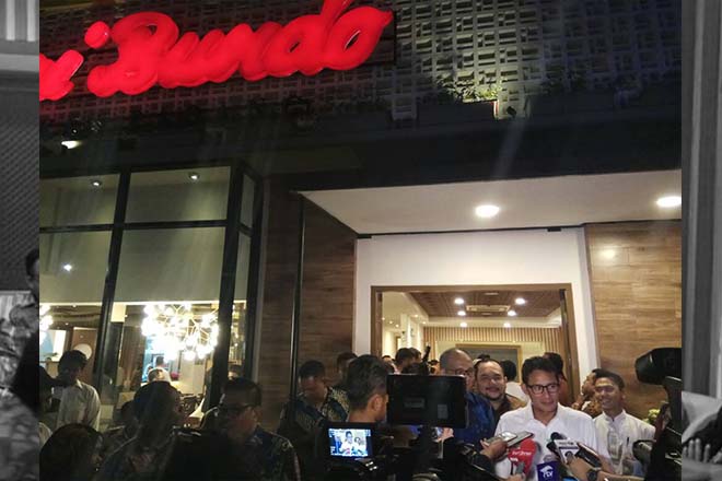 Hadir di Sari Bundo, Sandiaga Ucapkan Terimakasih pada Kang Aher