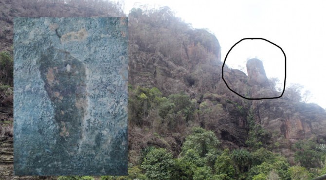 Bekas "Tapak Kaki Nabi Nuh" di Tebing Lembah Harau