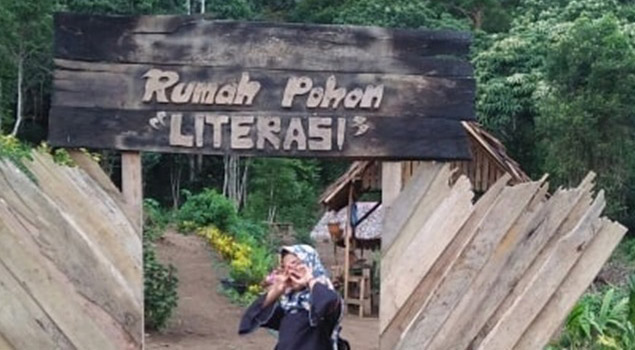 Rumah Pohon Literasi Pagaruyuang. (Instagram/@rumahpohonliterasi)