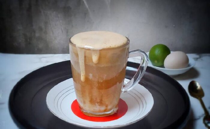 cara membuat teh talua 4 tingkat