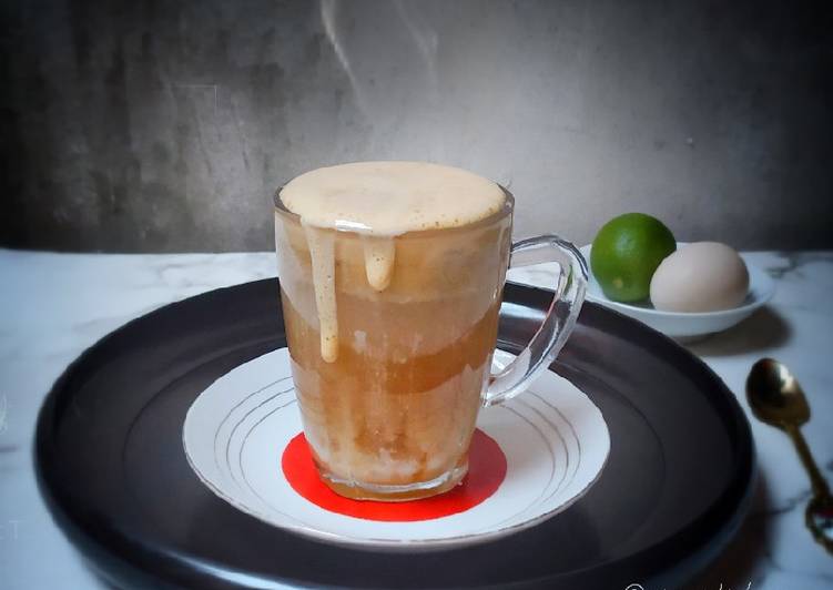 cara membuat teh talua 4 tingkat