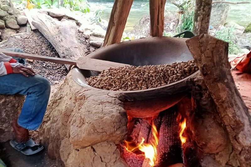 Seperti Inilah Proses Pembuatan Kacang Rendang Menggunakan Pasir Khusus