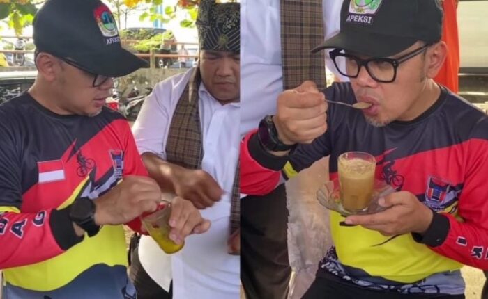 Reaksi Wali Kota Bogor Pertama Kali Coba Bikin Teh Telur Khas Minang